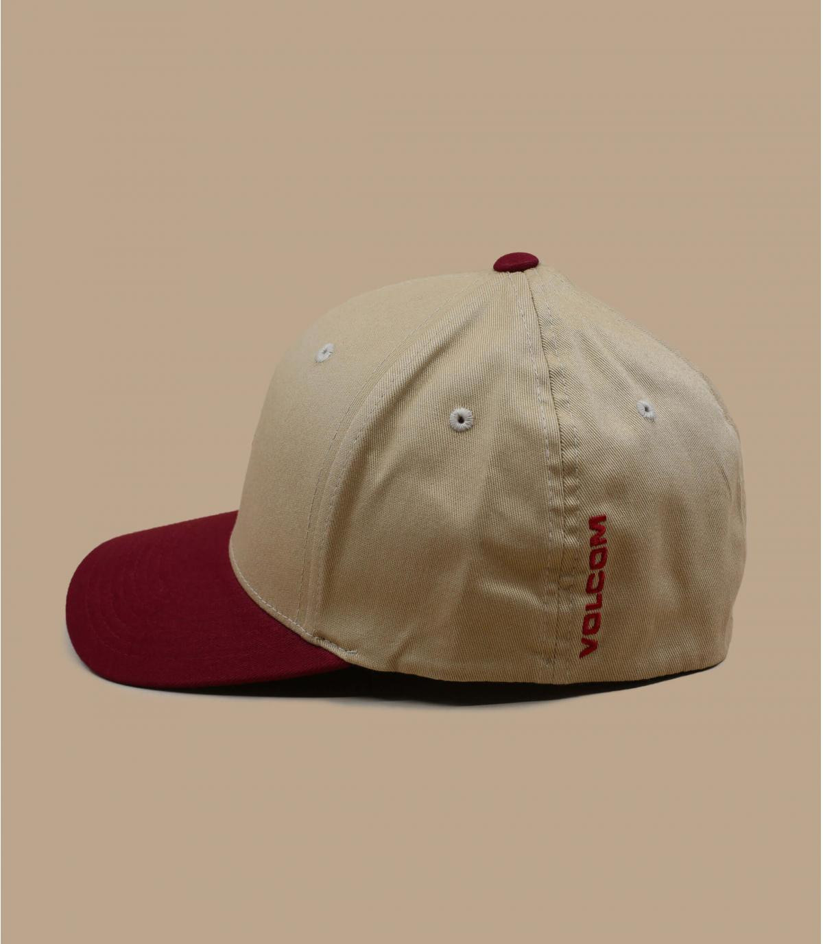 Cap Volcom beige bordeaux